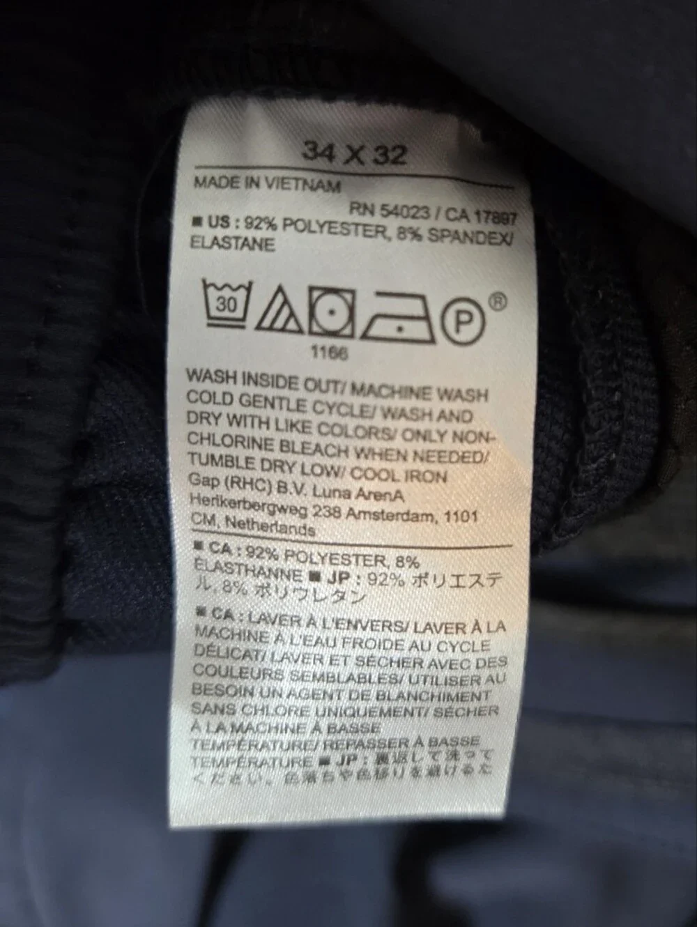 NWT Banana Republic Performance Tailored Pants Navy 34x32